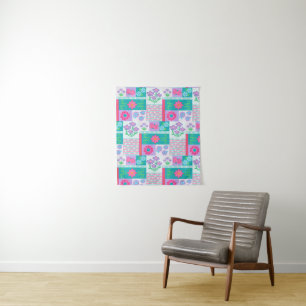 Vibrant Blooming Flowers Design Tapestry