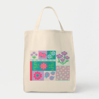 Vibrant Blooming Flowers Design Tote Bag