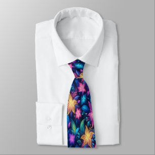 Vibrant Blooms in a Dreamy Garden of Colours Tie