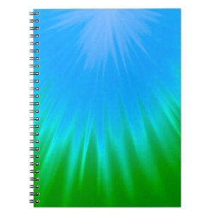 Vibrant Blue and Green Abstract Notebook
