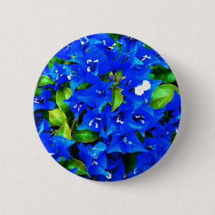 Vibrant Blue Bougainvillea Flowers 6 Cm Round Badge