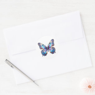 Vibrant Blue Butterfly Sticker