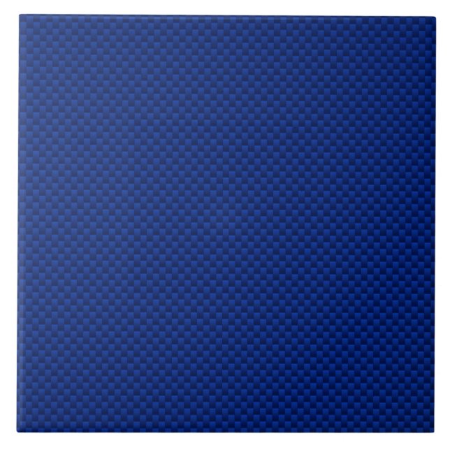Vibrant Blue Carbon Fibre Like Print Background Tile (Front)