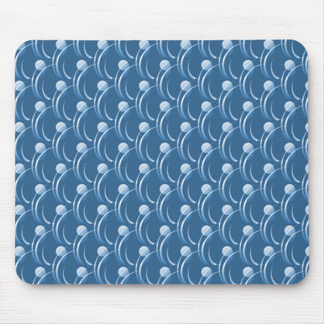 Vibrant Blue Fancy Swirls Mousepad (Front)