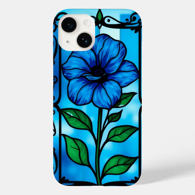 Vibrant blue flower Case-Mate iPhone case (Back)