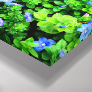 Vibrant blue flowers canvas print