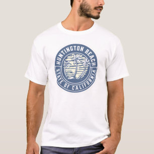 Vibrant Blue Huntington Beach California T-Shirt