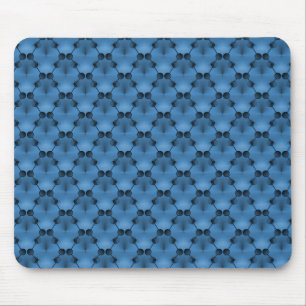 Vibrant Blue Retro Funk Circles Mousepad
