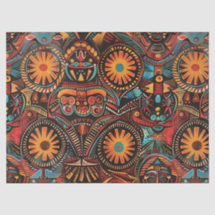 Vibrant Blue "Timeless Ancestral Imprint" Tissue P Paper