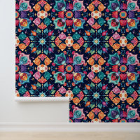 Vibrant Bohemian Mandala Colourful Floral Folk Art