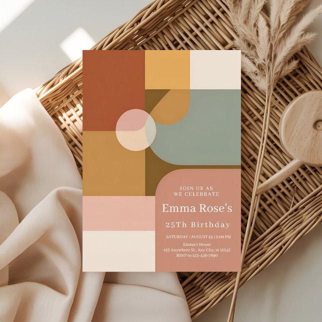 Vibrant Boho Birthday Party Invitation (Creator Uploaded)