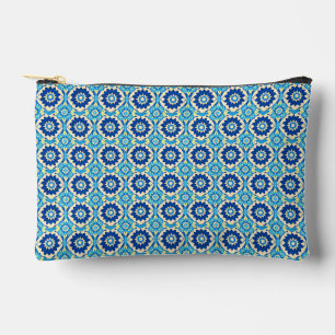 Vibrant Boho Chic Floral Pattern Accessory Pouch