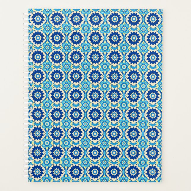 Vibrant Boho Chic Floral Pattern Planner (Front)