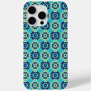 Vibrant Boho Chic Geometric Floral Pattern iPhone 15 Pro Max Case