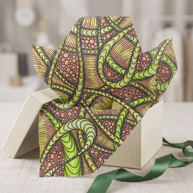 Vibrant Boho Earthy Abstract Boutique Packaging Tissue Paper (Creator Uploaded)