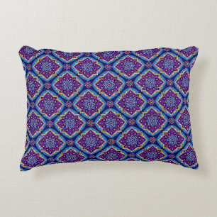 Vibrant Boho Geometric Floral Pattern Decorative Cushion
