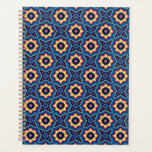 Vibrant Boho Geometric Floral Pattern Planner