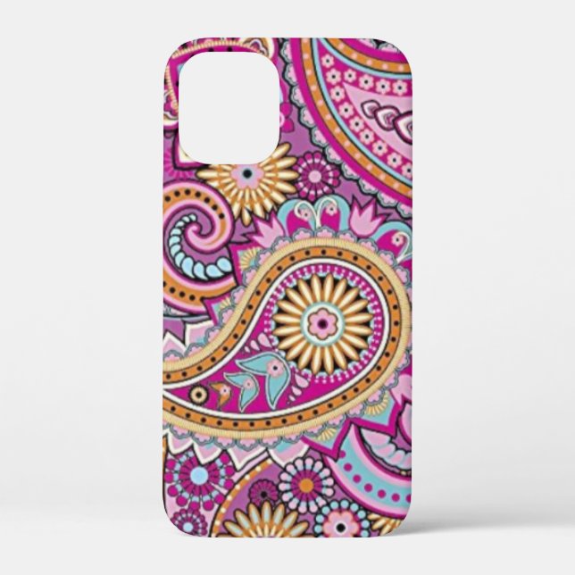 Vibrant Boho Paisley Floral Pattern | Colourful Ar Case-Mate iPhone Case (Back)