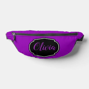 Vibrant, Bold Fuchsia Purple Personalised Bum Bags