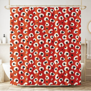 Vibrant Bold Leopard Stylish Animal Print Shower Curtain