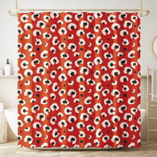 Vibrant Bold Leopard Stylish Animal Print Shower Curtain