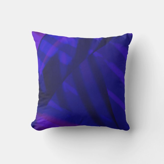 Vibrant Bold Purple Abstract Cushion (Front)