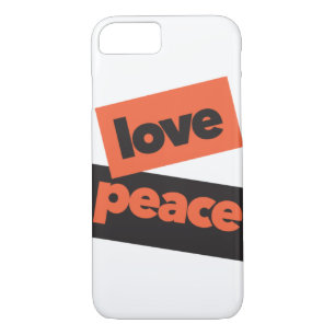 Vibrant, bold, simple, urban design of Love Peace Case-Mate iPhone Case