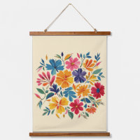 Vibrant Botanical Bloom: Floral Wallpaper