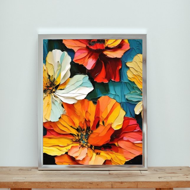 Vibrant Bouquet: A Close-Up Celebration of Colour Photo Print (Creator Uploaded)
