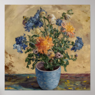 Vibrant Bouquet of Summer Blooms Poster