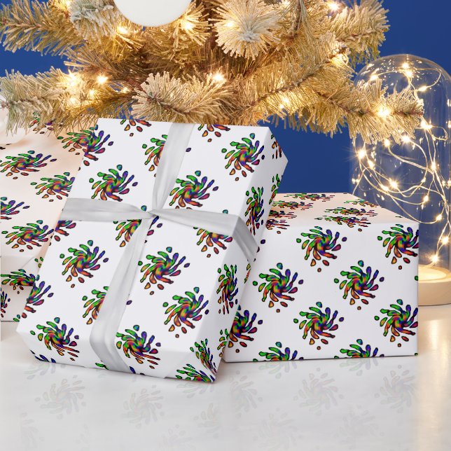 Vibrant Bright Colourful Pattern  Wrapping Paper (Holidays)