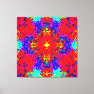 Vibrant Bright Colours Pattern Art Canvas Print