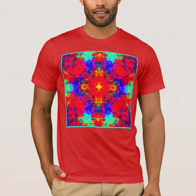 Vibrant Bright Colours Pattern Art T-Shirt (Front)