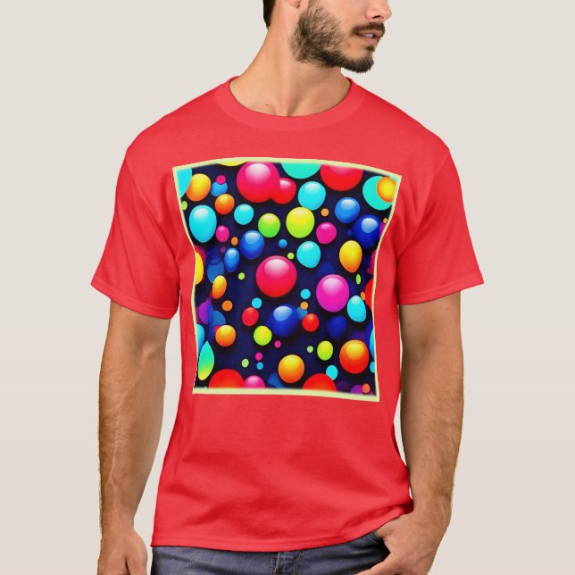 Vibrant Bubble Pop Art T-Shirt (Front)