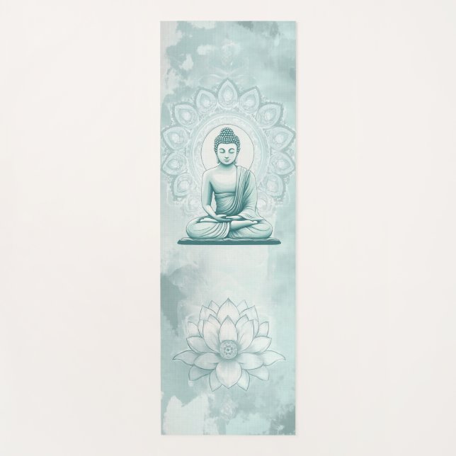 Vibrant Buddha Yoga Mat for Yoga Enthusiasts (Front)
