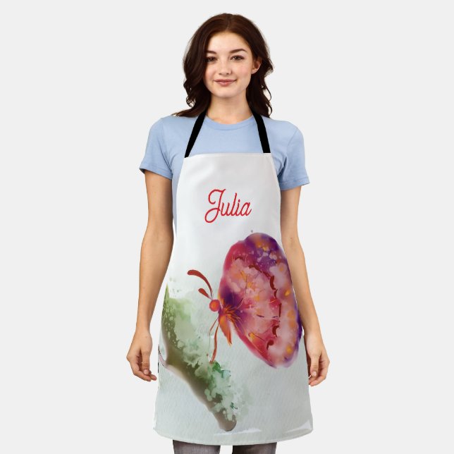 Vibrant butterfly apron  (Worn)