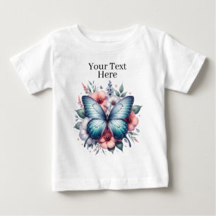 Vibrant Butterfly Floral Bouquet Art-96283 Baby T-Shirt