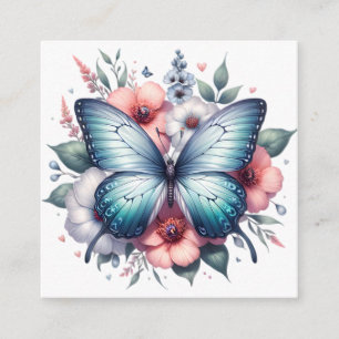 Vibrant Butterfly Floral Bouquet Art-96283 Enclosure Card