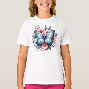 Vibrant Butterfly Floral Bouquet Art-96283 T-Shirt