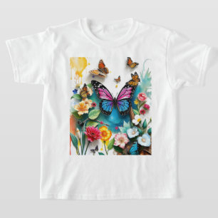 Vibrant Butterfly Garden   Inspired Spring Design T-Shirt