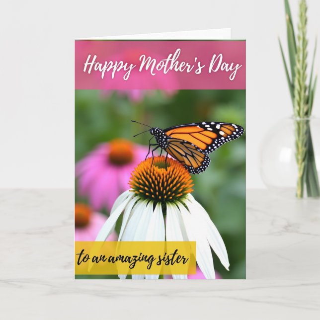 Vibrant Butterfly Mothers Day Card (Front)