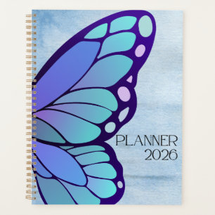 Vibrant Butterfly Wing Art & Cool Toned Aesthetic Planner