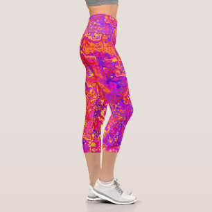 Vibrant Camo Capri Leggings