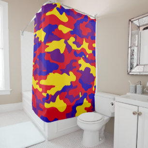 Vibrant Camouflage Shower Curtain