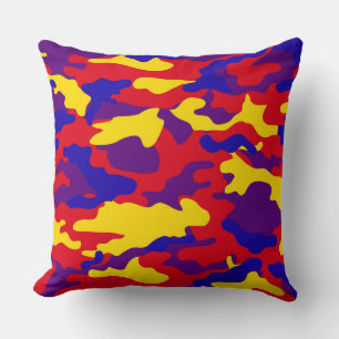 Vibrant Camouflage Throw Pillows