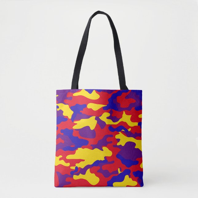 Vibrant Camouflage Tote Bag (Front)
