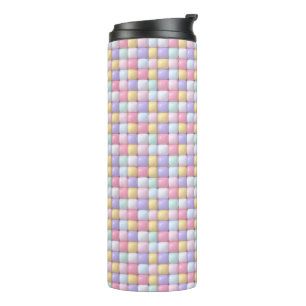 Vibrant Candy Pattern   Pastel Bubble Gum Thermal Tumbler