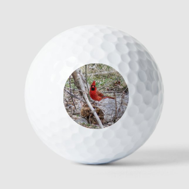 Vibrant Cardinal Golf Balls (Front)
