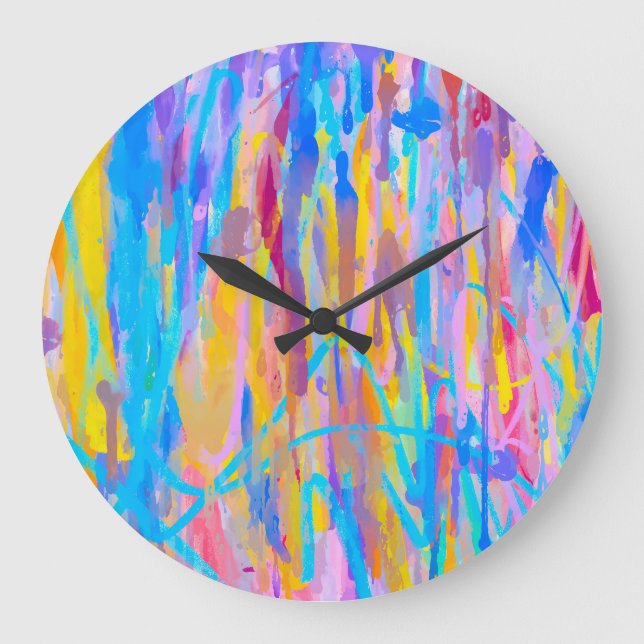 Vibrant Cascade Large Clock (Front)
