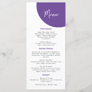 Vibrant Casual Magenta Violet Yellow Menu